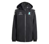 adidas Mujer MERCEDES - AMG PETRONAS FORMULA ONE TEAM MECHANICS RAIN JACKET WOMEN, Black/Reflective Silver, S