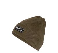 adidas Unisex Adulto Essentials Label Beanie Cuffed Hat, Olive strata/White, S-M