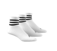 adidas Unisex adulto 3-Stripes Cushioned Sportswear Mid-Cut Socks 3 Pairs, White / Black, 13-14.5