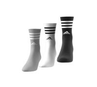 Adidas Performance Lote de 3 pares de calcetines altos. Color Negro + Blanco + Gris