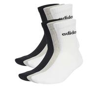 Adidas Performance Lote de 3 pares de calcetines altos. Color Negro + Blanco + Gris