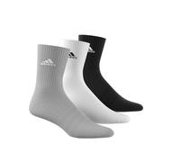 Adidas Performance Lote de 3 pares de calcetines altos. Color Negro + Blanco + Gris
