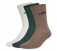 Adidas Performance Lote de 6 pares de calcetines de media caña unisex. Color Crudo + verde + gris topo