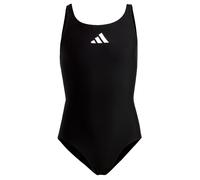 adidas Niñas Solid Small Logo Swimsuit, Black/White, 2-3 Years