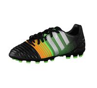 adidas Performance Nitrocharge 3.0 AG - Zapatillas de fútbol para niños, Color Negro (Black 1 / Metallic Silver/Neon Orange), Talla 38