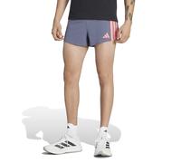 Adidas Performance Pantalón corto de running, slim, ADIZERO. Color gris/rojo