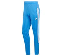adidas Uomo Workout Essentials All-Set 3-Stripes Knit Pant, Ray Blue/White, S