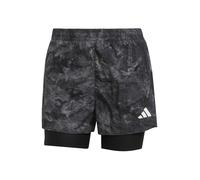 adidas Mujer Own The Run Spray Dye 2in1 Short, Grey Four/Black, XL