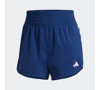 adidas Mujer Pacer Training 3-Stripes Woven High-Rise Shorts, Dark Blue/White, M 3 Inch