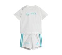 adidas Unisex bebé MERCEDES - AMG PETRONAS FORMULA ONE TEAM DNA BABY JOGGER SHORT SLEEVE, white/semi mint rush, 0-3 Months