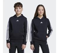 Adidas Performance Sudadera con capucha de felpa cepillada, 3 bandas, ESSENTIALS. Color Negro