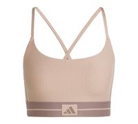 Sujetador deportivo de fitness adidas hyg rib bralett mujer marró S