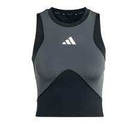 ADIDAS PERFORMANCE Top deportivo 'TECHFIT Workout Color Block' gris oscuro / negro / blanco S EUR