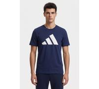 adidas Hombre Train Essentials Feelready Logo Training Tee, Dark Blue/White, XXL