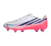 adidas Unisex Adulto F50 Hyperfast League Soft Ground Football Boots Shoes, FTWR White/Solar Purple/Solar Turbo, 48 2/3 EU