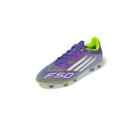 adidas F50 League Firm Ground Football Boots, Botas de fútbol Unisex Adulto, Purple Rush/Cloud White/Lucid Lemon, 43 1/3 EU