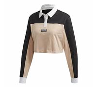 adidas Polo de Manga Corta Mujer Originals Cropped Mujer Negro