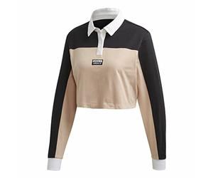 adidas Polo de Manga Corta Mujer Originals Cropped Mujer Negro