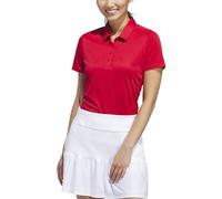 Adidas Polo de Manga Corta para Mujer, Talla L, Color Rojo Universitario