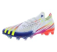 adidas Predator 18.4 - Tenis de fútbol para hombre, Blanco, amarillo, azul, multicolor, 43 1/3 EU