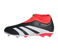 adidas Unisex niños Predator 24 League Laceless Firm Ground Boots, Core Black/Cloud White/Solar Red, 38 2/3 EU