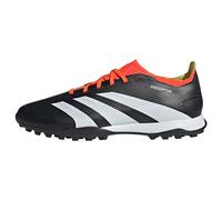 adidas Predator 24 League Low Turf Boots, Botas de fútbol Unisex Adulto, Core Black/Cloud White/Solar Red, 41 1/3 EU