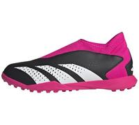 adidas Predator Accuracy.3 Laceless Turf Boots, Botas de fútbol, Core Black/Cloud White/Shock Pink, 37 1/3 EU