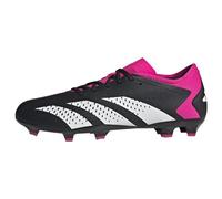 adidas Predator Accuracy.3 Low Firm Ground Boots, Botas de fútbol Unisex Adulto, Core Black/Cloud White/Shock Pink, 45 1/3 EU