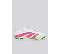 adidas Unisex Bota de fútbol Predator Club césped Natural seco/multisuperficie, Cloud White/Lucid Pink/Lucid Lemon, 42 2/3