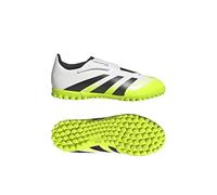 adidas Predator Club Hook and Loop Turf Football Boots Kids, Botas de fútbol Unisex niños, FTWR White/Core Black/Lucid Lemon, 31 1/2 EU