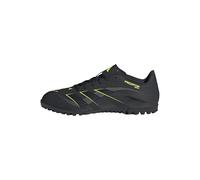 adidas Predator Club Turf Football Boots, Botas de fútbol Unisex Adulto, Core Black/Carbon/Lucid Lemon, 40 2/3 EU