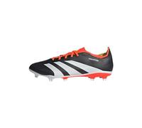 adidas Predator League Firm Ground Football Boots, Botas de fútbol Unisex Adulto, Core Black/Cloud White/Solar Red, 42 2/3 EU
