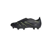 adidas Predator League Fold-Over Tongue Soft Ground Football Boots, Botas de fútbol Unisex Adulto, Core Black/Carbon/Lucid Lemon, 41 1/3 EU