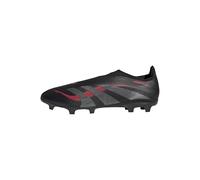 adidas Predator League Laceless Firm Multi Ground Football Boot, Botas de fútbol Unisex Adulto, Core Black/Grey Four/Lucid Red, 45 1/3 EU