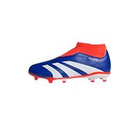 adidas Predator League Laceless Football Boots Firm Ground, Botas de fútbol Unisex Adulto, Lucid Blue/Cloud White/Solar Red, 38 2/3 EU