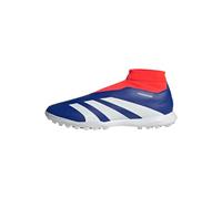 adidas - Predator League Laceless J Football Boots Turf, Zapatos de fútbol para césped, Lucid Blue/FTWR White/Solar Red,