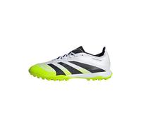 adidas Predator League Turf Football Boots, Botas de fútbol Unisex Adulto, Cloud White/Core Black/Lucid Lemon, 46 2/3 EU
