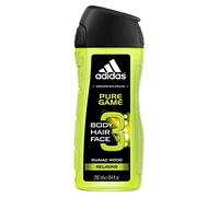adidas Pure Game - Gel de ducha 3 en 1 para hombre, limpia el cuerpo y el cabello, 6 unidades (6 x 250 ml)