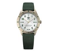 adidas Reloj verde con correa de cuero ecológico (modelo: AOFH225082I), Verde
