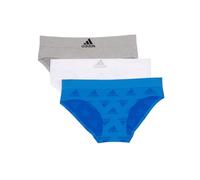 adidas Ropa Interior Hipster sin Costuras para Mujer, Paquete de 3, Pulse Blue Jacq/Gris Jaspeado/Blanco, S
