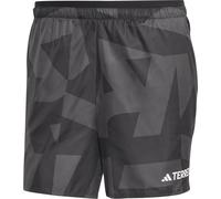 Adidas - Ropa para trail running - Multi Light Short 5" Aop Black Carbon Grey Six Grey Four - Talla L - Negro Negro L
