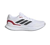 Adidas Run Falcon 5 - Tenis Anchos para Hombre, Blanco/Core Black/Better Scarlet, 39 1/3 EU