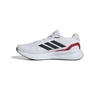 adidas Run Falcon 5 - Tenis Anchos para Hombre, Blanco/Core Black/Better Scarlet, 39 1/3 EU