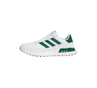 Adidas S2G SL Leather 24, Zapatos de Golf para Hombre, Blanco/Verde, 45 1/3 EU