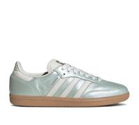 Adidas Samba OG - Tenis para mujer, Verde lino metálico/blanco roto/ciber metalizado, 36 EU