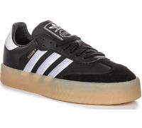 Adidas Sambae 3 Rayas Retro Zapatilla Para Mujeres En Negro Blanco UK 6 - 8