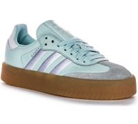 Adidas Sambae 3 Stripes Retro Lace Up Cuero Mujer Trainer En Azul EU 36-42