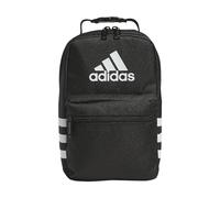 adidas Santiago Lunch Bag Cooler for Women and Men, Insulated Food Container Box with Mesh Pocket Bolsa de Almuerzo, Negro/Blanco, Talla única Unisex Adulto