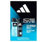 adidas, Set de regalo Ice Dive, desodorante en aerosol corporal de 150 ml y gel de ducha 3 en 1 de 250 ml