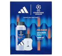adidas, Set de regalo UEFA Champions League Pro Player, Eau de Toilette 50 ml y gel de ducha de 250 ml